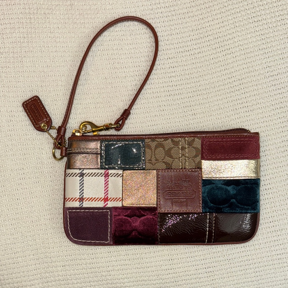 Coach Patchwork Wristlet Clutch